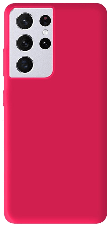Coque silicone unie compatible Mat Rose Samsung Galaxy S21 Ultra