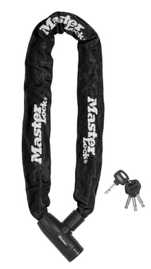 Catena antifurto Master Lock in acciaio temprato con serratura integrata 90 cm x 8 mm Nero