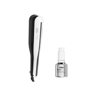 Lisseur vapeur professionnel L'Oréal Professionnel SteamPod 3 soin lissant 3-en-1 chaleur intelligente blanc et transparent