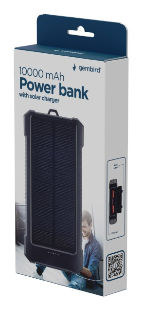Gembird PB10 SOLAR 1 banque d'alimentation électrique Lithium Polymère LiPo 10000 mAh Neuf - vue 2