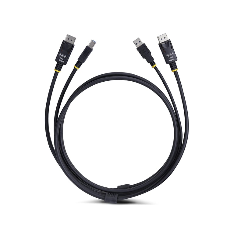 StarTech.com 10ft 3m DisplayPort and USB 5Gbps KVM Cable Câble clavier / vidéo / KVM USB type A DisplayPort pour USB Type B DisplayPort 3 support pour 4K60Hz prise... - vue 4