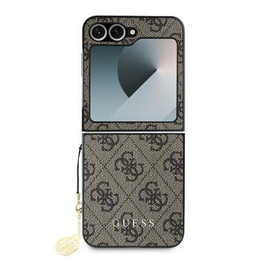 Funda Guess para Samsung Z Flip6 F741 marrón 4G Charm