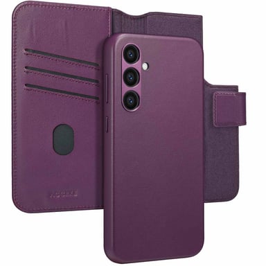 Accezz Étui de télephone portefeuille en cuir 2-en-1 avec MagSafe pour Samsung Galaxy S24 Plus - Heath Purple