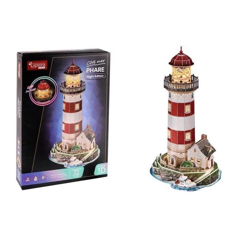 Kit modélisme 3D EXPLORA SCIENCES Puzzle Phare 72 pièces À partir de Facile à assembler