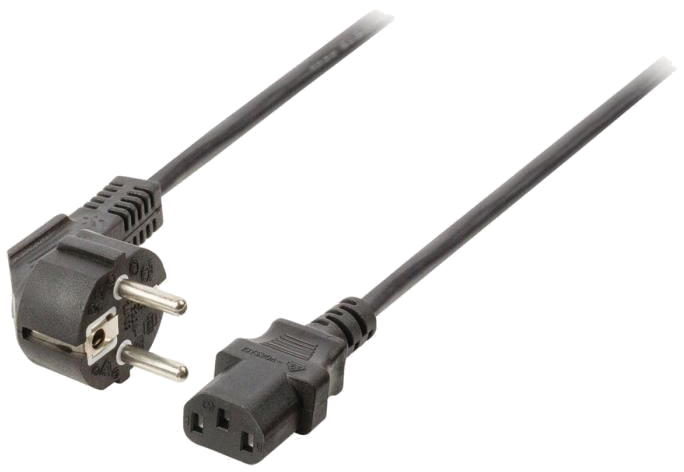 NEDIS Power Cable - Schuko Male Angled - IEC-320-C13 - 3.0 m - Noir