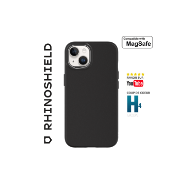 Custodia RhinoShield compatibile con [iPhone 14/13] SolidSuit compatibile con Magsafe - Custodia sottile con tecnologia di assorbimento degli urti e finitura opaca premium - Nero classico