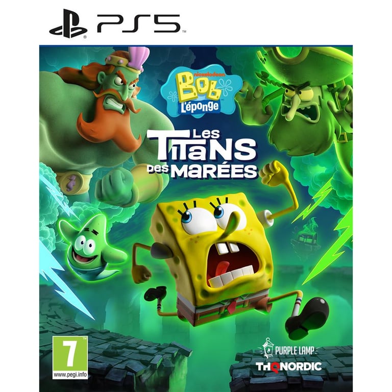 Jeu vidéo PlayStation 5 THQ Nordic Bob l'Éponge : Les Titans des Marées Aventure Édition Standard Jaune - Neuf
