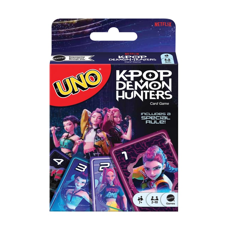 Mattel UNO KPop Demon Hunters - Jeu de cartes - Games - Édition Netflix 112 cartes - Dès 7 ans