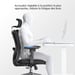 Silla de oficina ergonómica SIHOO M18 con soporte de 4 puntos y malla transpirable - Negro