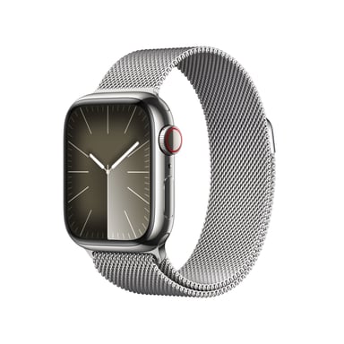 Apple Watch Series 9 41 mm Digital 352 x 430 Pixeles Pantalla táctil 4G Plata Wifi GPS (satélite)