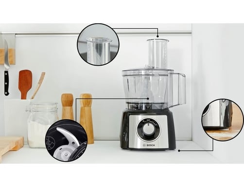 Robot multifonction Bosch MultiTalent 3 Plus MCM3PM386 900 W 2,3 L noir avec 1 L blender et plus de 50 fonctions