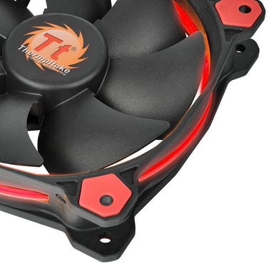 Thermaltake Riing 14 Boitier PC Ventilateur 14 cm Noir, Rouge