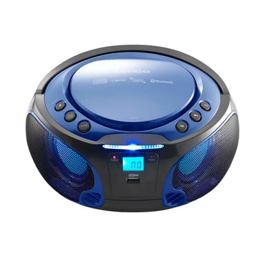 Radio FM / CD / MP3 / USB / Bluetooth Modèle SCD-550 Lumineux avec Écran LCD Bleu