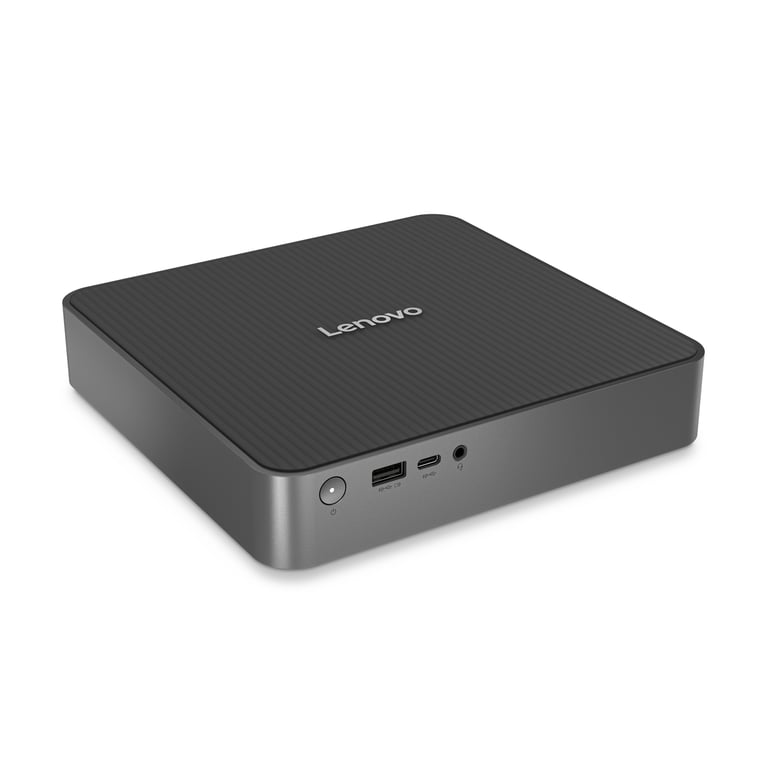 Lenovo IdeaCentre Mini 01Q8X10 Qualcomm Snapdragon LPDDR5x SDRAM 1 TB SSD Windows 11 Home Mini PC Grigio Neuf - vue 3
