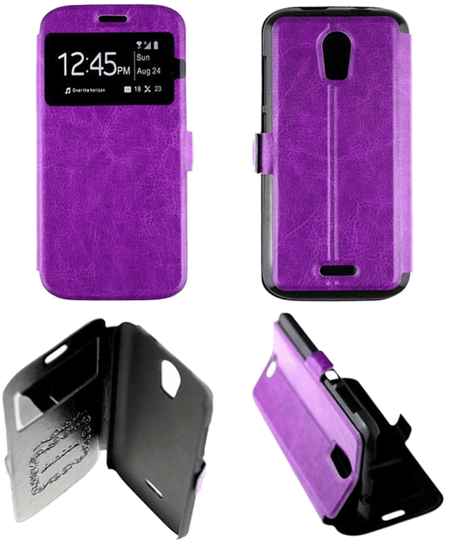 Etui Folio compatible Violet Wiko Darkmoon