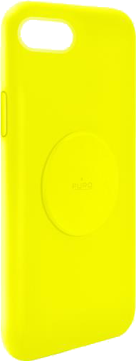 Coque Silicone Icon aimantée Jaune Fluo pour iPhone 6/7/8/SE20 Puro