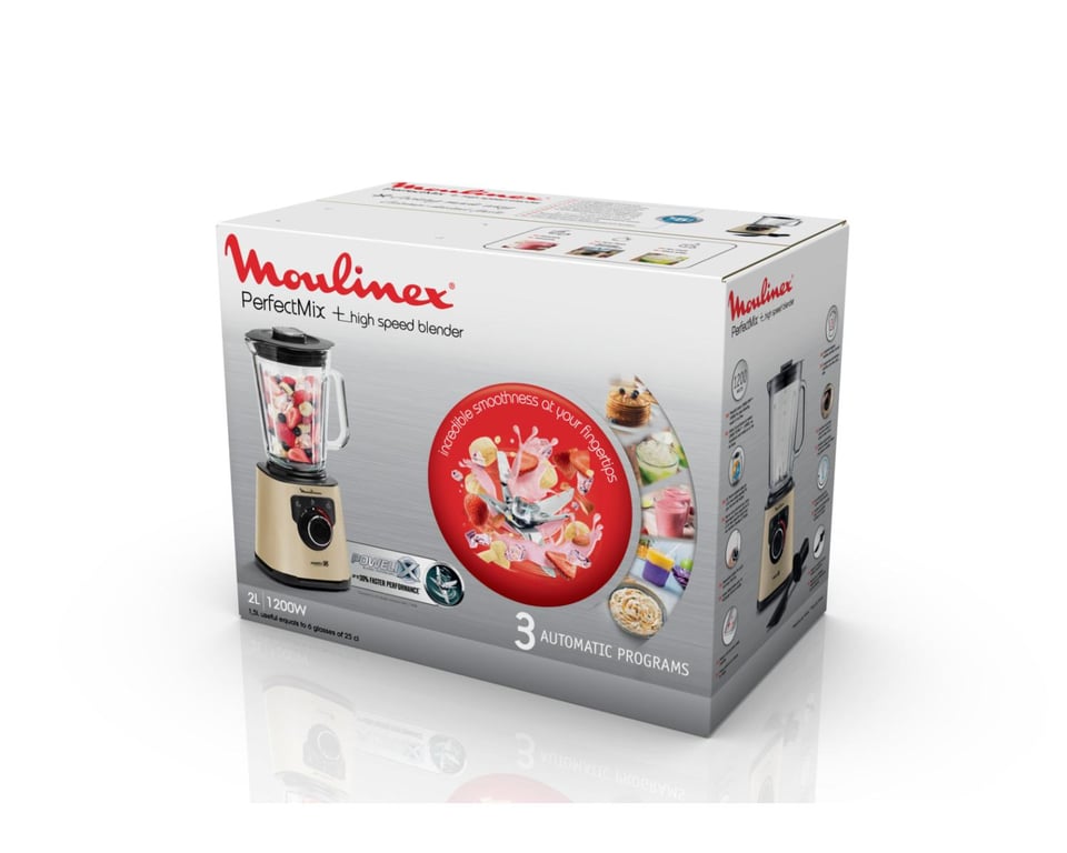 Blender Électrique MOULINEX LM871A10 – 1200 W, Bol Verre 1,5 L, Lames Powelix - vue 4