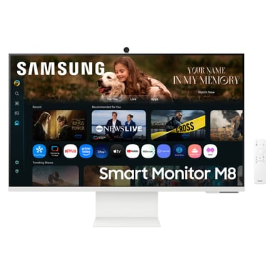 Smart Monitor Samsung M8 M80F S32FM801UU 32'- 4K- Multimedia- Regulable en altura- Smart TV- Webcam- Blanco