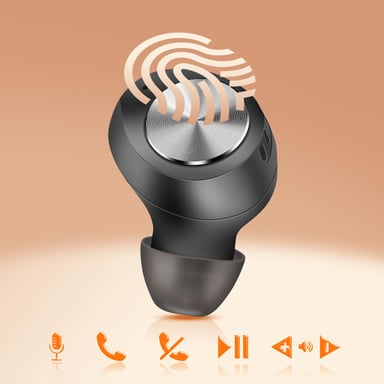 Écouteurs Sans fil Bluetooth Microphone Intégré Noir