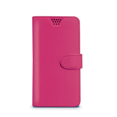 Celly WALLYUNIXLFX funda para teléfono móvil 12,7 cm (5'') Funda cartera Rosa