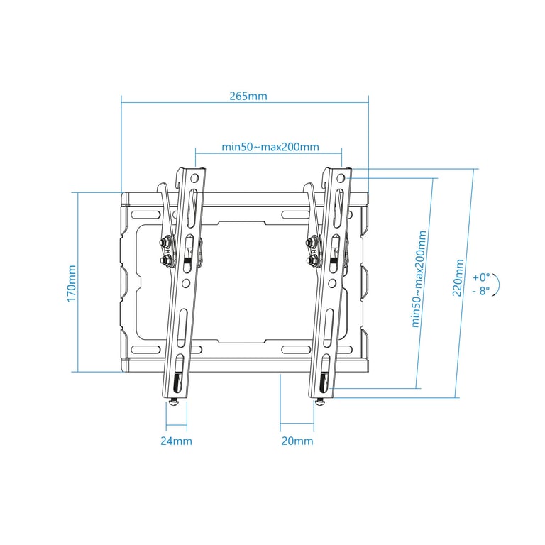Support mural pour TV 23 43 LP1044T B Neuf - vue 3
