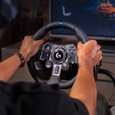 Volante de carreras y pedales para juegos - Logitech - G923 - para PS5, PS4 y PC