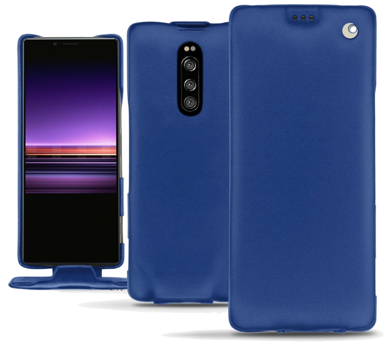 Housse cuir Sony Xperia 1 - Rabat verticalBleu