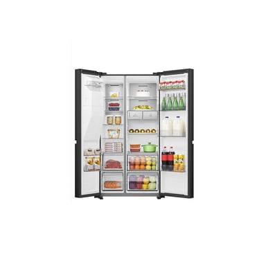 Réfrigérateur américain Hisense RS818N4TFC 632 L Total No Frost Distributeur eau & glaçons ConnectLife Inox noir