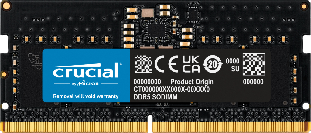 Crucial 8GB 1x8GB DDR5 5600 CL 46 SO DIMM RAM Notebook Speicher module de mémoire 8 Go 1 x 8 Go 5600 MHz ECC Neuf