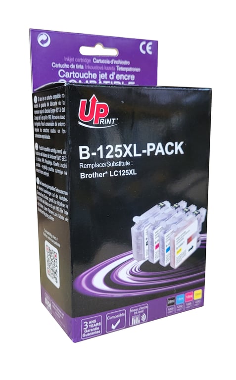 Uprint Pack Compatible Brother Lc-127xl/lc-125xl, 4 Cartouches