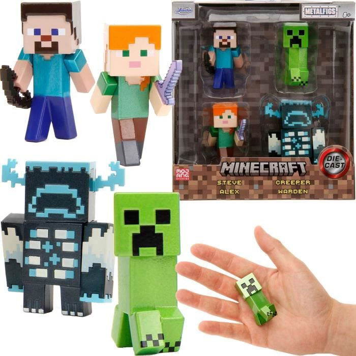 MINECRAFT SET 4PCS FIGURINE 6CM
