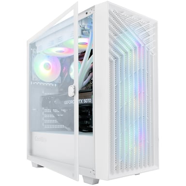 DeepGaming - PC Gamer VORTEX Intel Core i7-14700F - RAM 32Go - 1To SSD PCIe4.0 - Nvidia RTX 5060 8Go - Windows 11 Pro. Blanc