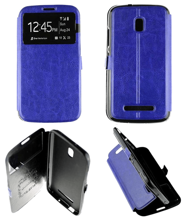 Etui Folio compatible Bleu Alcatel One Touch Pop S9
