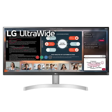 LG 29WN600-W Pantalla plana para PC 73,7 cm (29'') 2560 x 1080 píxeles Full HD Ultra ancho LED Plata