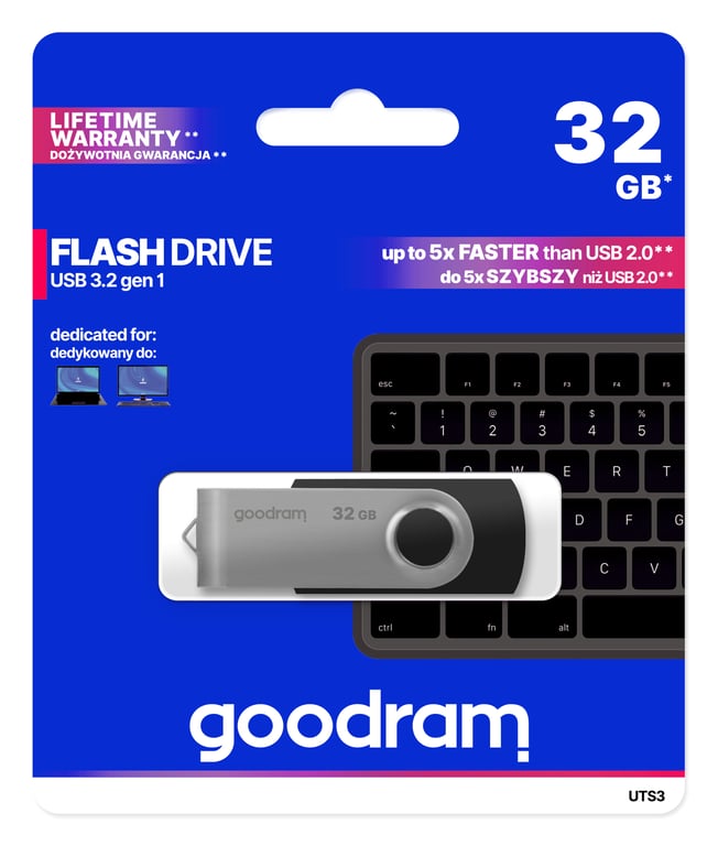 Goodram UTS3 lecteur USB flash USB Type A 3.2 Gen 1 3.1 Gen 1 Neuf - vue 2