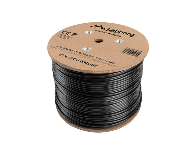 Lanberg LCF6 30CU 0305 BK câble de réseau 305 Cat6 Neuf