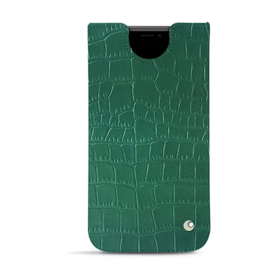 Pochette cuir Apple iPhone 11 - Pochette - Vert - Cuirs spéciaux