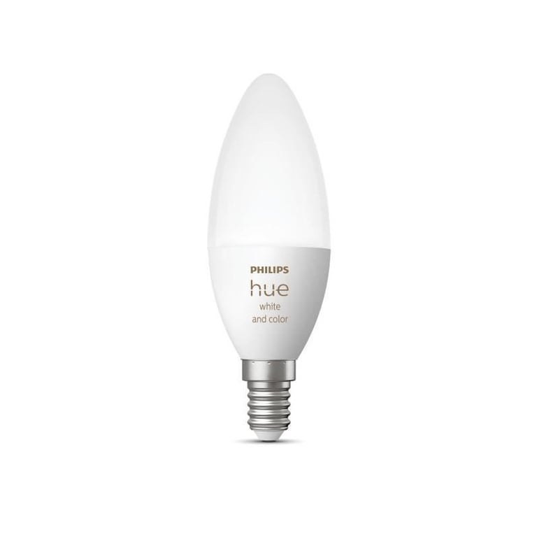 PHILIPS Hue White & Color Ambiance - Bombilla LED conectada llama E14 - 5.5W - compatible con Bluetooth