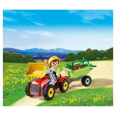 PLAYMOBIL Trattore e rimorchio per bambini - Avventura agricola