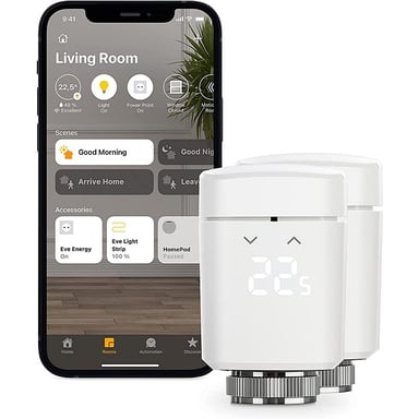 Válvula de radiador inteligente EVE THERMO: tecnología HomeKit de Apple y programas autónomos Bluetooth Thread.