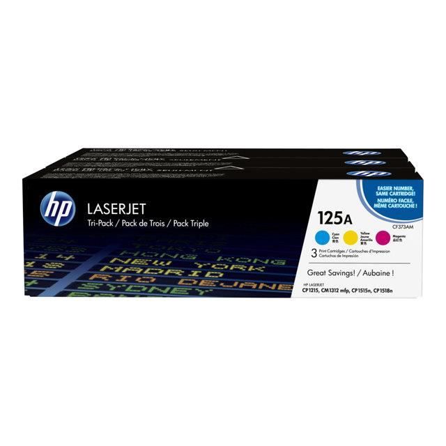 HP Pack de 3 CF373AM Cyan et Jaune - vue 3