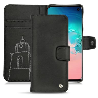 Housse cuir Samsung Galaxy S10E -  - Noir - Cuir lisse premium