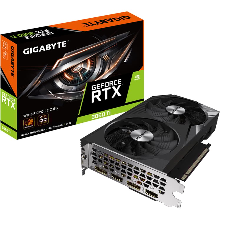 GIGABYTE GeForce RTX 3060 Ti WINDFORCE OC 8G NVIDIA 8 Go GDDR6 Neuf