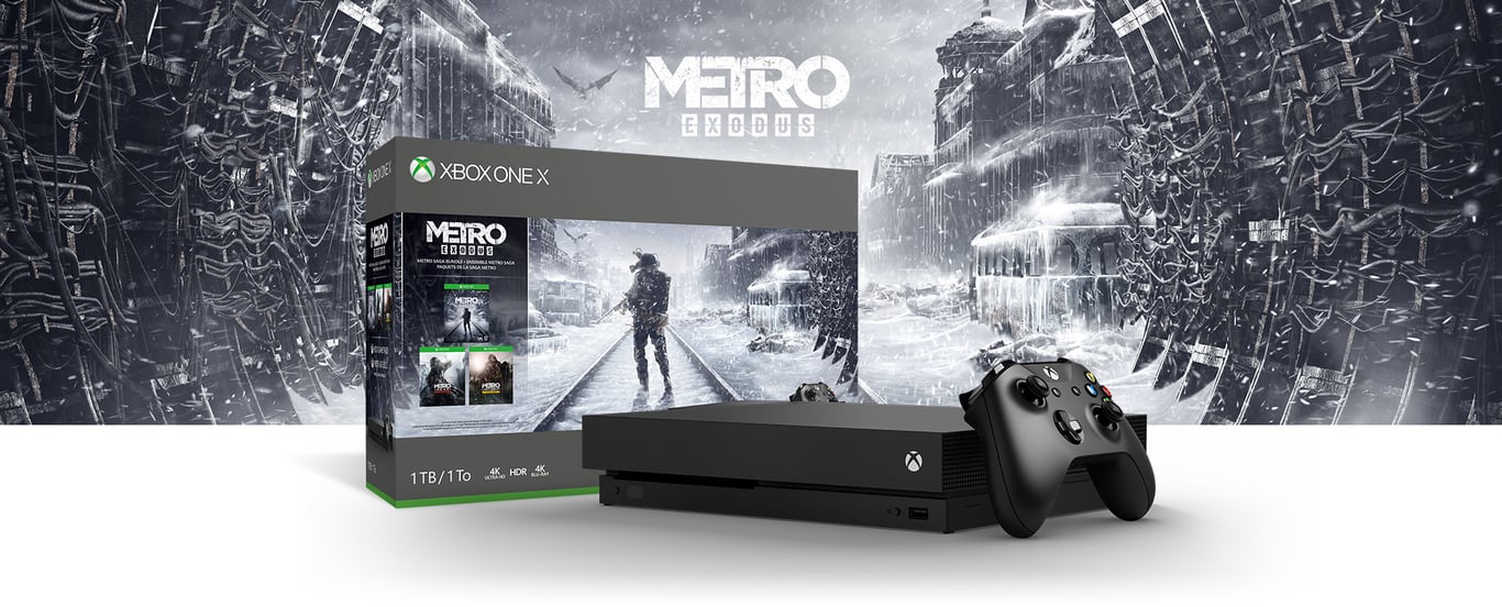 Microsoft Xbox One X + Metro Exodus 1000 GB Wifi Negro