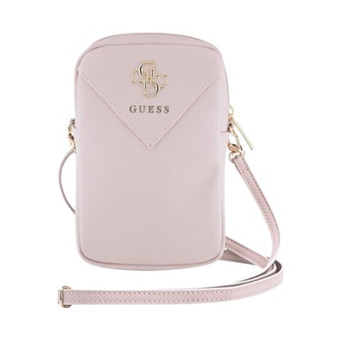 Guess Bolsa de Hombro para Smartphone 4G Granulada Rosa