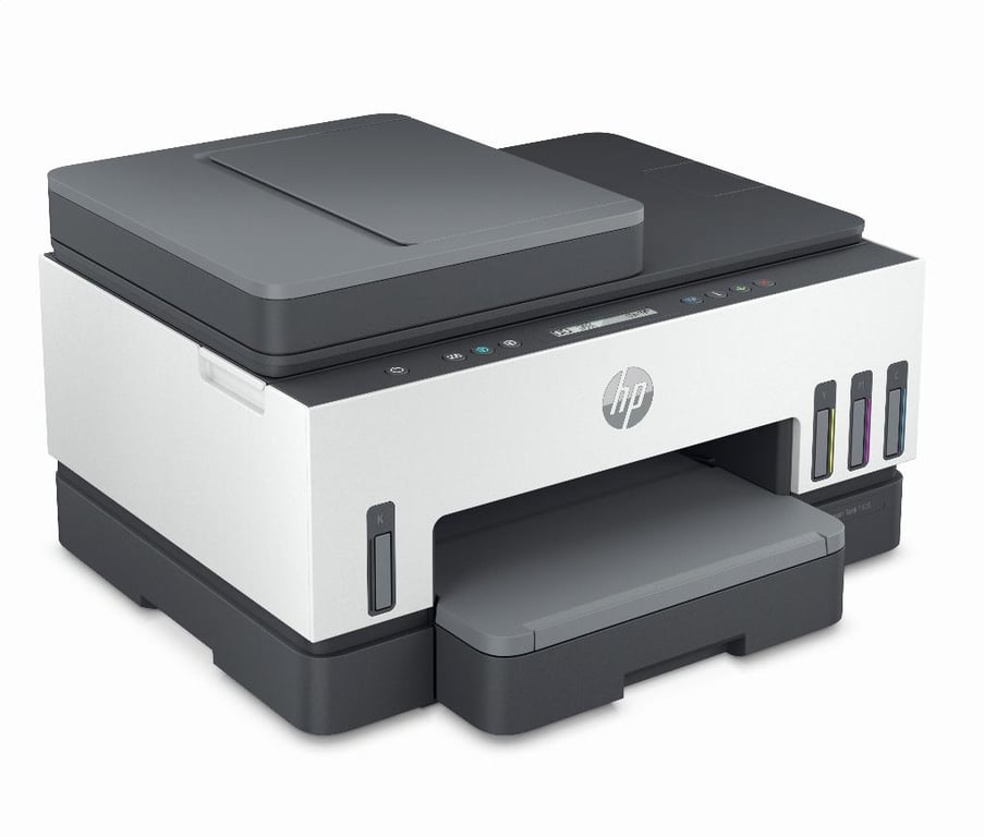 HP Smart Tank Imprimante Tout-en-un 7305, Impression, numérisation, copie, chargeur automatique de documents, sans fil, Chargeur automatique de documents de 35 pages; Numérisation vers PDF; Impression recto-verso