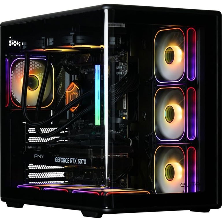 PC Gamer powered by COOLER MASTER Sans Windows AMD Ryzen RTX 5070 12 Go RAM DDR5 SSD - vue 5