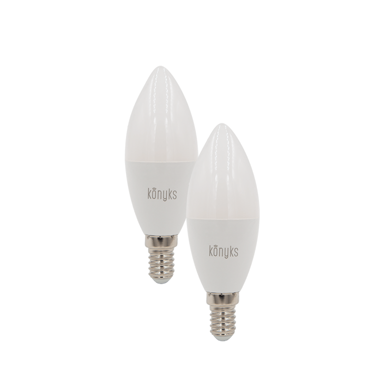 Ampoules connectées Antalya Easy E14 - Lot de 2 LED Wi-Fi + Bluetooth E14 Blanc + Couleurs RGB