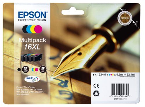 Epson Cartouche d'encre Multipack (N,J,C,M) 16XL - T1636