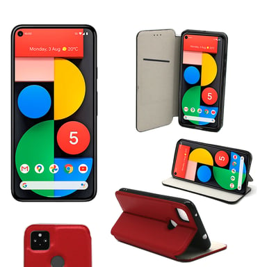 Google Pixel 5 5G Etui / Housse pochette protection rouge